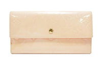 LOUIS VUITTON Sarah Vernis Leather Wallet Unisex Cotton Candy Pink