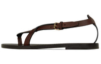 SAINT LAURENT Culver Strap Sandals Women's Brown