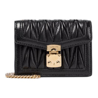 MIU MIU Sheepskin Handbag Crossbody Bag Shoulder Bag Mini Women's Black