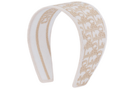 DIOR Oblique Hair Bands Women's Gold/White