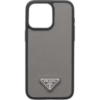 PRADA Leather Material Refined Phone Cases Compatibility With IPhone 15 Pro Max Luxury