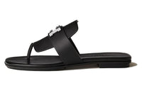 HERMES Galerie Flip Flops Women's Black