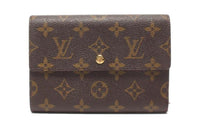 LOUIS VUITTON Canvas With Leather Wallet Unisex Brown