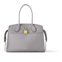 LOUIS VUITTON Cuir De Veau Calfskin Handbag Medium Size Women's Gray