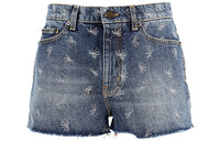 SAINT LAURENT Denim Shorts Women's Blue