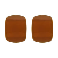 SAINT LAURENT Brass Resin Earrings Women's Brown