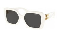 MIU MIU Irregular Shape Sunglasses Women's White