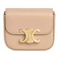CELINE Triomphe Calfskin Shoulder Bag, Crossbody Bag Mini Women's Oat Beige