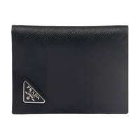 PRADA Saffiano Leather Wallet Trumpets Men's Black