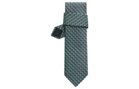 HERMES Tie Men's Green/Marine Blue/White