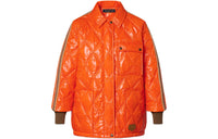 LOUIS VUITTON Stripe Accent Quilted Malletage Puffer Coat