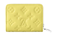 LOUIS VUITTON Lambskin Wallet Women's Yellow