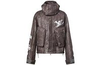 LOUIS VUITTON FW23 Leather Jacket Men's Brown