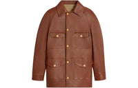 CELINE Leather Jacket Men's Umber