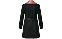 LOUIS VUITTON Leather Insert A-Line Coat