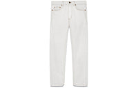SAINT LAURENT Jeans Men's Gray White