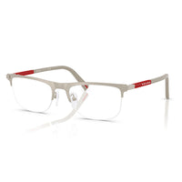 PRADA Metal Injection Rectangular Eyeglass Frames Men's Gray