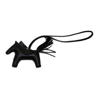 HERMES Lambskin Pendants Women's Black
