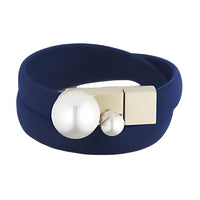 DIOR Calfskin Bracelets Unisex Blue