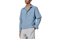 HERMES SS24 Shirt Men's Light Gray Blue