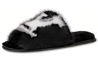 LOUIS VUITTON Homey Slide Slippers Women's Black White