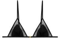 CELINE FW23 Triangle Bra In Silk Georgette Bra Women's Black