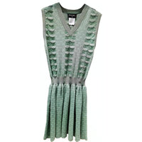 CHANEL Sleeveless Dress Women's Green