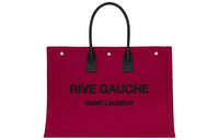 SAINT LAURENT Rive Gauche Felt Patchwork Totes Handbags Unisex Fuchsia