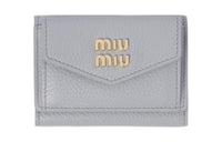 MIU MIU Leather Wallet Small Size Women's Cornflower