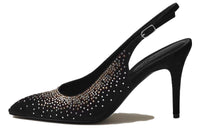 HERMES Festive Slim Heel High Heels Women's Black