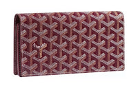 GOYARD RICHELIEU Canvas With Leather Wallet Unisex Burgundy