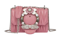 MIU MIU Sheepskin Crossbody Bag Shoulder Bag Women's Pink
