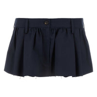 MIU MIU Low-Rise Chino Flared Mini Skirt