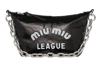 MIU MIU Spirit Fabric Handbag Women's Black