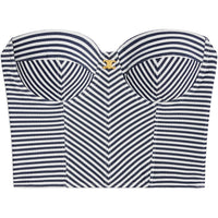 CELINE Triomphe Bustier In Striped Jersey