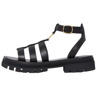 CELINE Triomphe Strap Sandals Women's Black