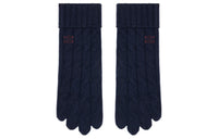 CELINE Knit Gloves Women's Dark Blue