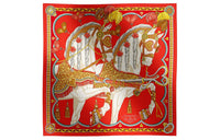 HERMES Silk Scarves Women's Orange