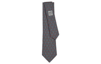 HERMES Ties Men Sage Gray/Luck Red