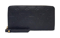 LOUIS VUITTON Empreinte Leather Wallet Unisex Black