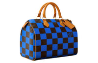 LOUIS VUITTON Speedy Leather Shoulder Bag Crossbody Bag Handbag Women's Blue