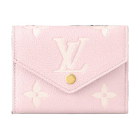 LOUIS VUITTON Cow Leather Wallet Women's Rose White Quartz