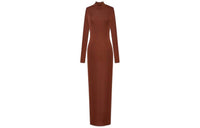 SAINT LAURENT Long-Sleeved Dresses Women's Tan