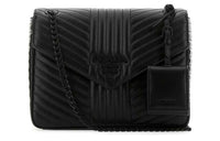 PRADA Calfskin Shoulder Bag Women's Black