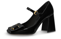 LOUIS VUITTON Shake Chunky Heel High Heels 8.5cm Women's Black