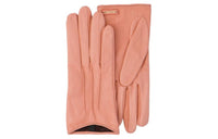 MIU MIU Metal Leather Silk Gloves Women's Pink