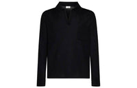 SAINT LAURENT Cassandre Long-Sleeved Polo Shirt