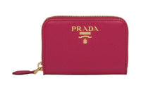 PRADA Saffiano Leather Wallet Women's Pink Peony