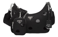 PRADA Nylon Shoulder Bag Women's Black