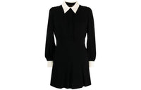 SAINT LAURENT Contrast-collar Mini Shirtdress
